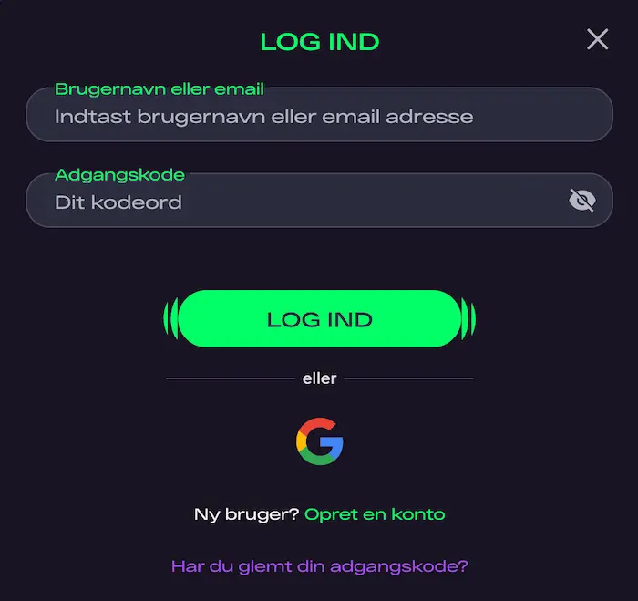 GlitchSpin Casino login